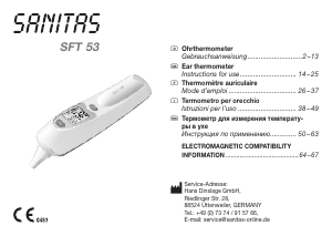 Mode d’emploi Sanitas SFT 53 Thermomètre