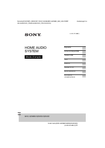 Mode d’emploi Sony MHC-GZX55D Stéréo