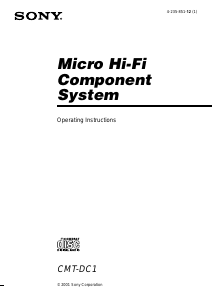 Handleiding Sony CMT-DC1 Stereoset