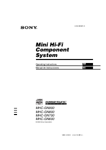 Manual de uso Sony MHC-GN800 Set de estéreo