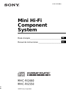 Mode d’emploi Sony MHC-RG550 Stéréo