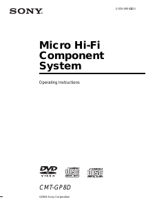 Handleiding Sony CMT-GP8D Stereoset