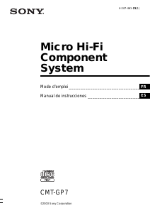 Manual de uso Sony CMT-GP7 Set de estéreo