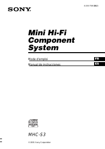 Manual de uso Sony MHC-S3 Set de estéreo