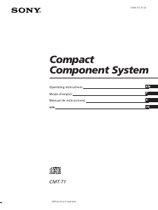 Manual Sony CMT-T1 Stereo-set