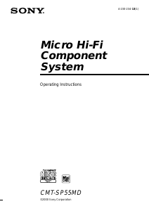 Handleiding Sony CMT-SP55MD Stereoset
