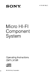 Handleiding Sony CMT-LX10R Stereoset