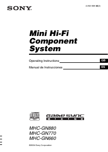 Manual de uso Sony MHC-GN770 Set de estéreo