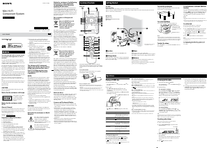 Handleiding Sony MHC-EC609iP Stereoset