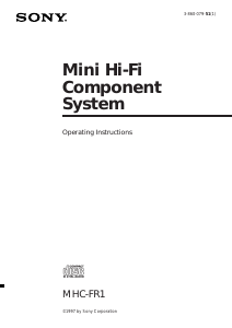 Manual Sony MHC-FR1 Stereo-set