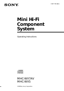 Handleiding Sony MHC-WX7AV Stereoset