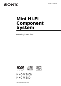 Handleiding Sony MHC-WZ8D Stereoset