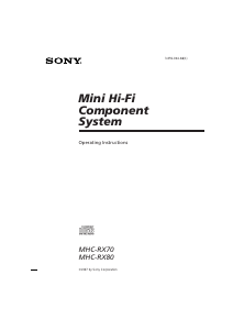 Manual Sony MHC-RX80 Stereo-set