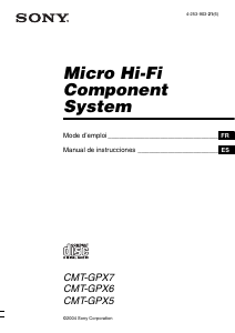 Manual de uso Sony CMT-GPX6 Set de estéreo