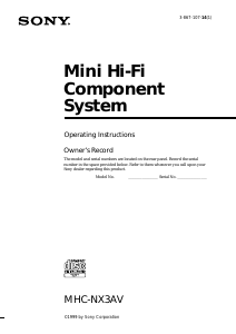 Manual Sony MHC-NX3AV Stereo-set