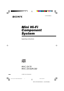 Manual Sony MHC-DX50 Stereo-set