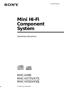 Handleiding Sony MHC-VX55 Stereoset