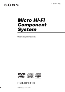 Handleiding Sony CMT-HPX11D Stereoset