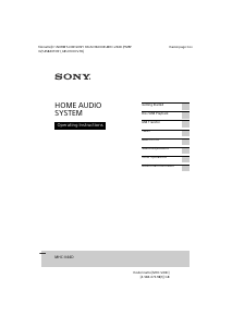 Manual Sony MHC-V44D Stereo-set