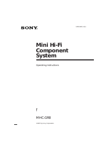 Handleiding Sony MHC-GR8 Stereoset