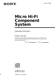 Manual Sony CMT-LS1 Stereo-set