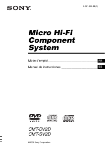 Manual de uso Sony CMT-DV2D Set de estéreo