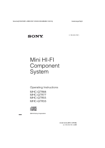 Handleiding Sony MHC-GTR88 Stereoset