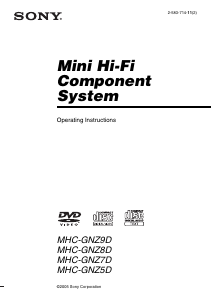 Handleiding Sony MHC-GNZ5D Stereoset