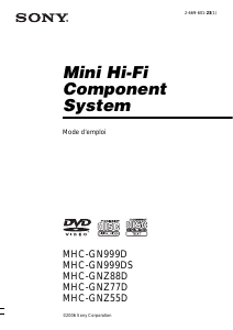 Mode d’emploi Sony MHC-GN999D Stéréo