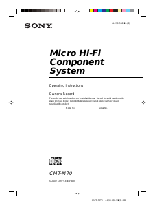 Handleiding Sony CMT-M70 Stereoset