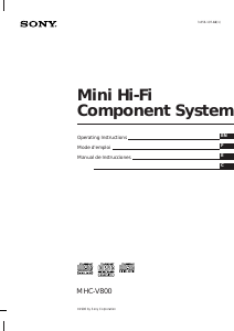 Manual Sony MHC-V800 Stereo-set