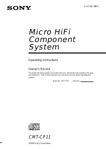 Handleiding Sony CMT-CP11 Stereoset