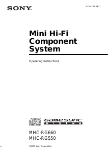 Handleiding Sony MHC-RG660 Stereoset