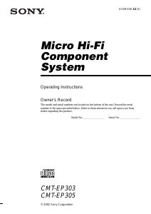Handleiding Sony CMT-EP305 Stereoset