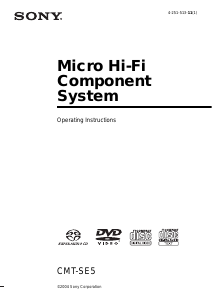 Handleiding Sony CMT-SE5 Stereoset