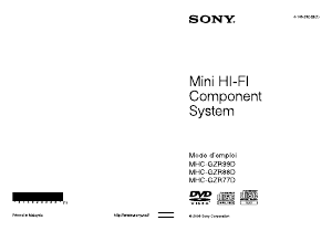 Mode d’emploi Sony MHC-GZR77D Stéréo