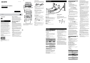 Handleiding Sony CMT-S20 Stereoset