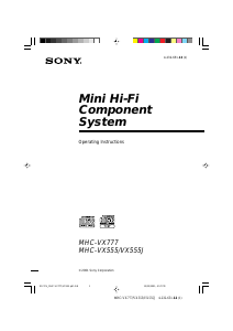 Handleiding Sony MHC-VX555J Stereoset