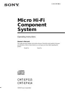 Handleiding Sony CMT-EP414 Stereoset