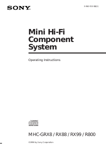 Handleiding Sony MHC-RX99 Stereoset