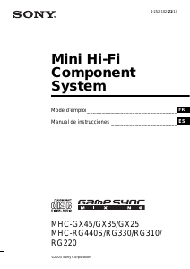 Mode d’emploi Sony MHC-RG330 Stéréo