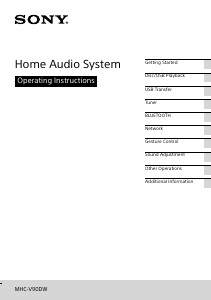Handleiding Sony MHC-V90DW Stereoset