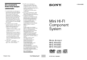 Mode d’emploi Sony MHC-RV555D Stéréo