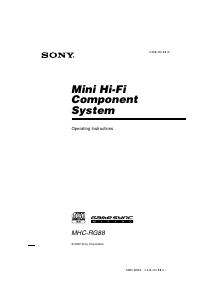 Handleiding Sony MHC-RG88 Stereoset