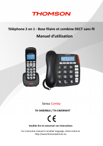 Manual Thomson TH-540DRWHT Phone