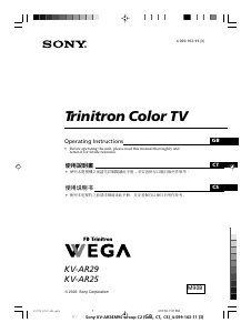 Manual Sony KV-AR25M90B Television