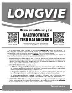 Manual de uso Longvie EBA5KVT Calefactor