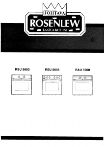 Bruksanvisning Rosenlew RSU 5605  Ugn