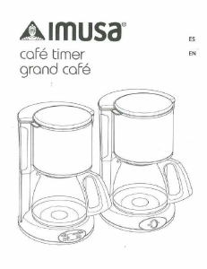 Manual de uso Imusa Cafe Timer Grand Cafe Máquina de café