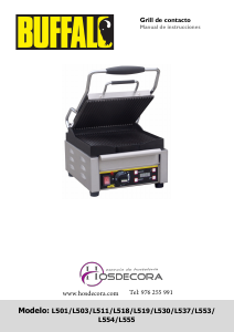 Manual de uso Buffalo L501 Grill de contacto